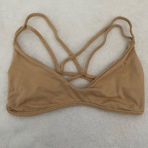 Frankie’s Bikinis Kaia Swim Top Extra Small Nude